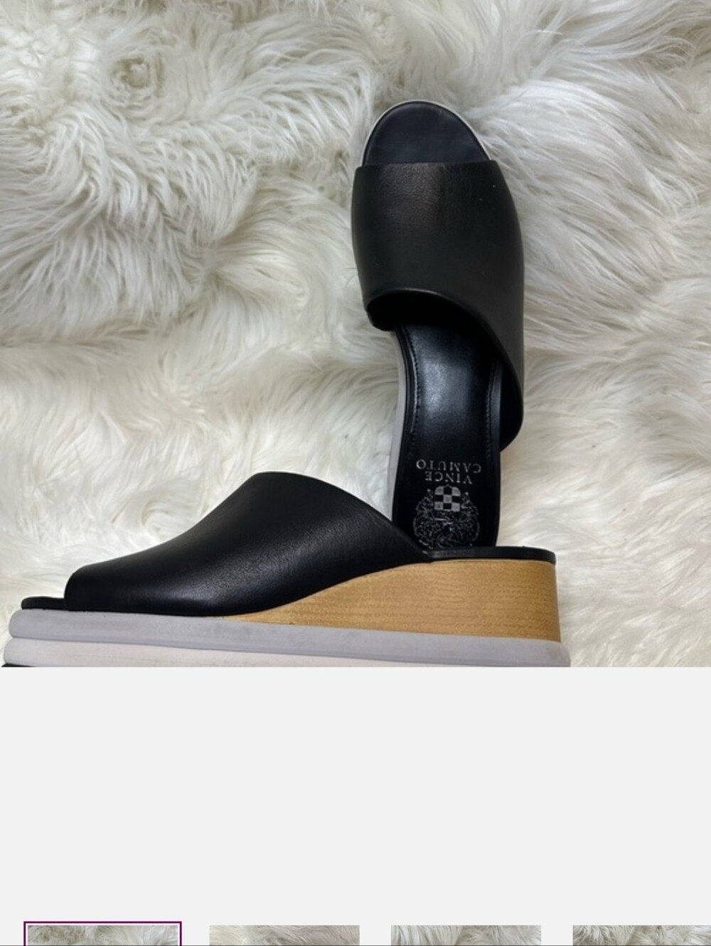 Vince Camuto Black Women's Slide Sandals